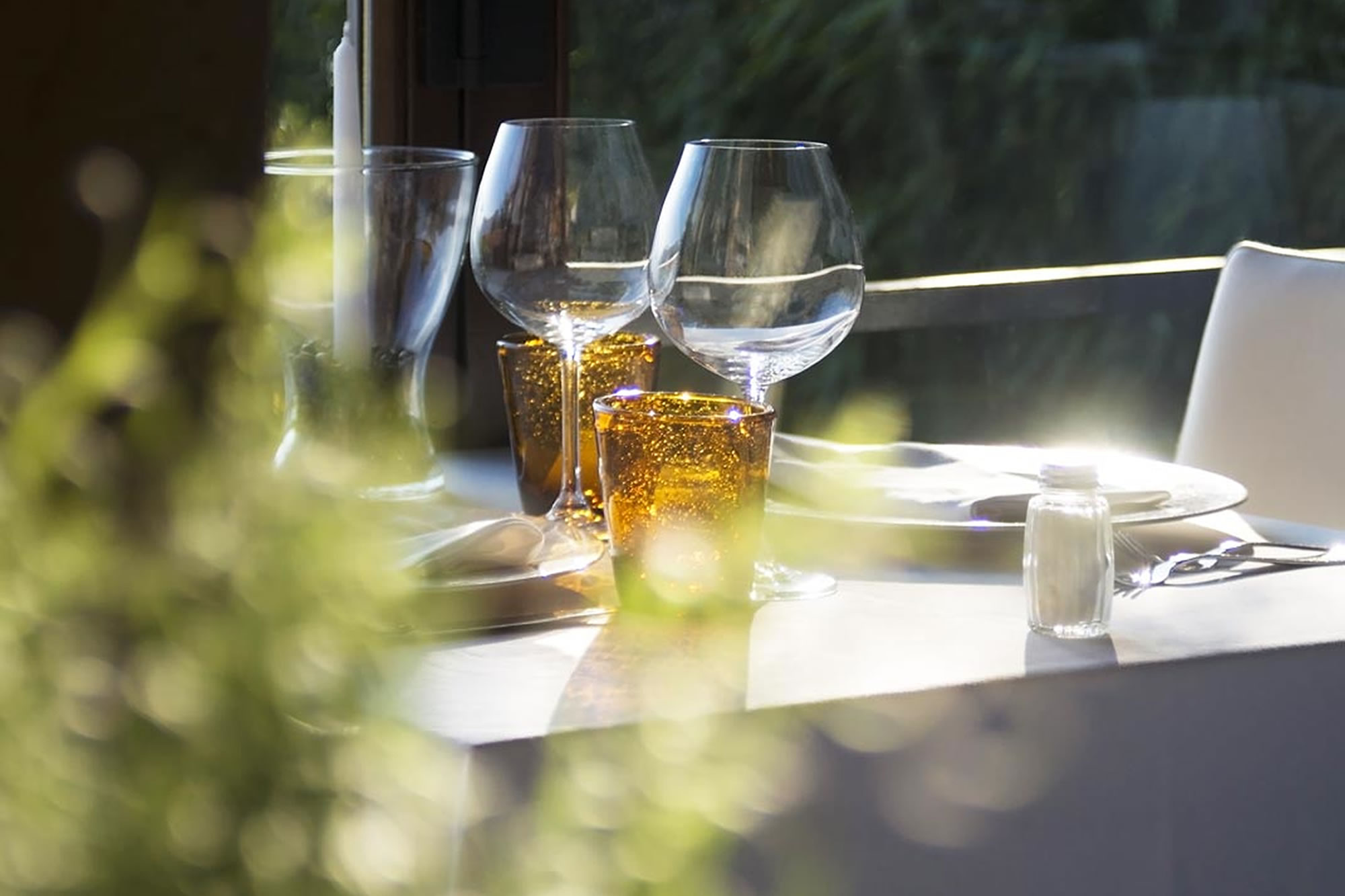 Mise en place sulla terrazza
