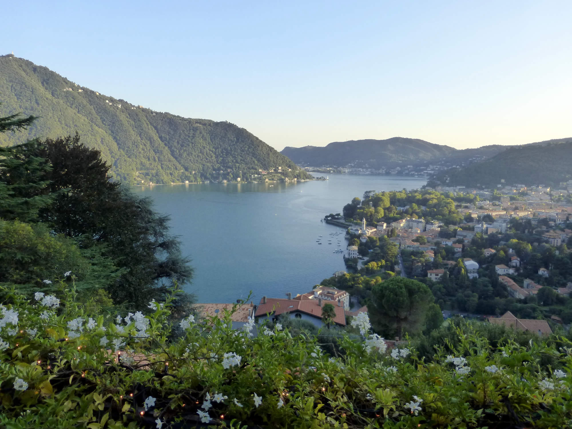 Il primo bacino del lago e Cernobbio